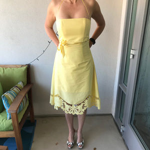Betsey Johnson Strapless Yellow Sundress